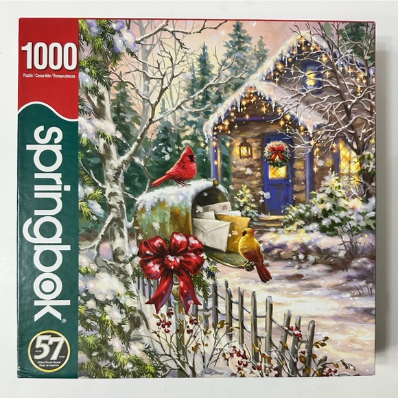 🧩🧩 Puzzle Cardinal Cottage 1000-Piece - Picture 1 of 3